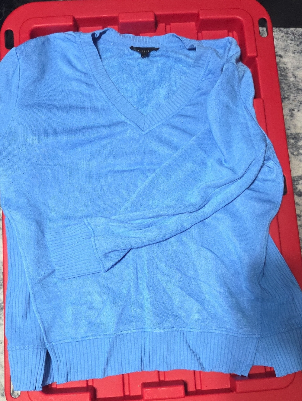 Jane and Delancey Sky Blue V-Neck Sweater - Women